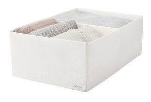 IKEA STUK (ІKEA Стук), Коробка з відділеннями, біла, 34x51x18 см, 904.744.43 90474443 фото