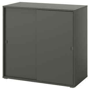 IKEA Шафа з розсувними дверима, темно-сіра VIHALS, 905.428.90 90542890 фото