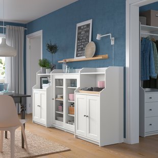 IKEA HAUGA (ИКЕА HAUGA), Книжный шкаф, белый, 244x46x116 см, 893.886.44 89388644 фото