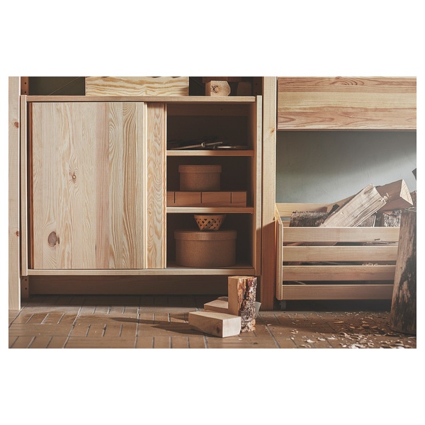 IKEA IVAR (ІKEA ИВАР), Шафа з розсувними дверцятами, сосна, 80x30x60 см, 004.943.94 00494394 фото