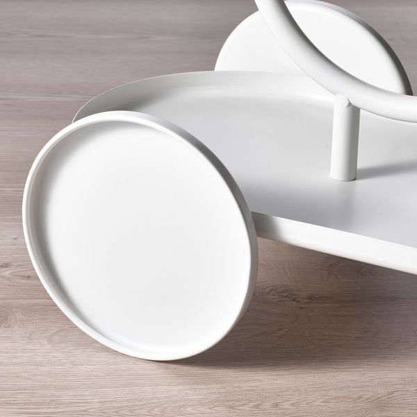 IKEA Подставка для цветов на колесах, белая. CHILISTR&Aring;N, 004.922.48 00492248 фото