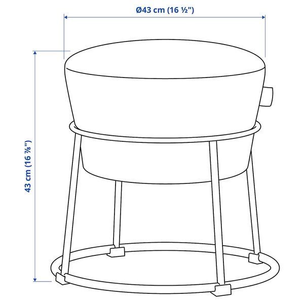 IKEA Пуф, Скіфтебо жовтий EMMISL&Ouml;V, 905.702.46 90570246 фото