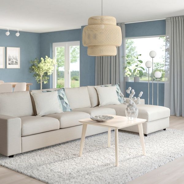 IKEA Диван 4-місний з шезлонгом широкі підлокітники/Гуннаред бежевий VIMLE, 994.017.63 99401763 фото