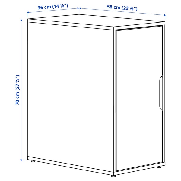 IKEA ALEX (ИКЕА АЛЕКС), Шкаф, белая морилка/имитация. дуб, 36x70 см, 505.637.90 50563790 фото