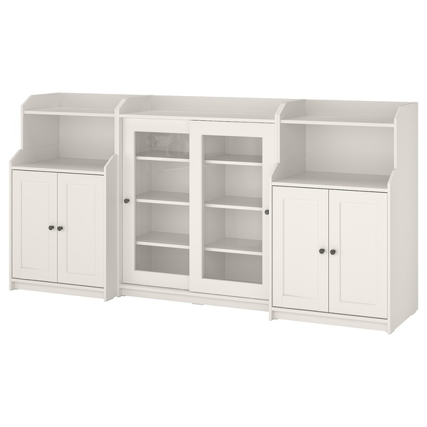 IKEA HAUGA (ІKEA HAUGA), Книжкова шафа, білий, 244x46x116 см, 893.886.44 89388644 фото