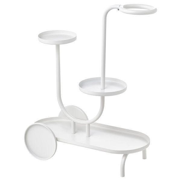 IKEA Подставка для цветов на колесах, белая. CHILISTR&Aring;N, 004.922.48 00492248 фото
