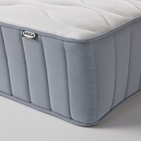 IKEA Континентальная кровать, Вогстранда средней жесткости/светло-синий темно-серый LYNG&Ouml;R, 195.538.02 19553802 фото