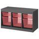 IKEA TROFAST (ІKEA ТРОФАСТ), Книжкова шафа з ящиками, сірий/світло-червоний, 99x44x56 см, 195.151.03 19515103 фото 2