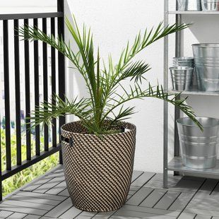 IKEA Кришка для квіткового горщика кімнатна/вулична темно-сіра/бежева R&Aring;GKORN, 404.075.59 40407559 фото