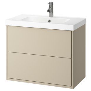 IKEA Умывальник с ящиками/мойкой/смесителем, бежевый HAVB&Auml;CK / ORRSJ&Ouml;N, 395.139.90 39513990 фото