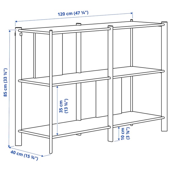 IKEA JATTESTA (ІKEA ДЖАТТЕСТ), Книжкова шафа, чорна, 240x85 см, 694.948.29 69494829 фото