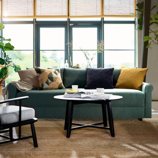 IKEA Диван-кровать 3-местный, Келинге серо-бирюзовый D&Aring;NHULT, 205.724.61 20572461 фото