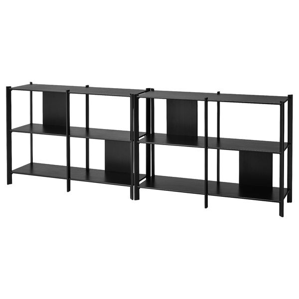 IKEA JATTESTA (ІKEA ДЖАТТЕСТ), Книжкова шафа, чорна, 240x85 см, 694.948.29 69494829 фото