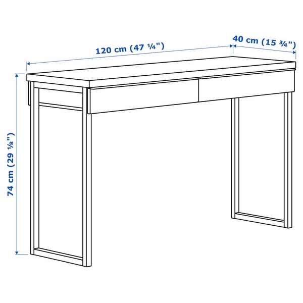 IKEA Стол BESTA BURS (ИКЕА БЕСТО БОРЫ), Письменный стол, глянцевый белый, 702.453.39 70245339 фото