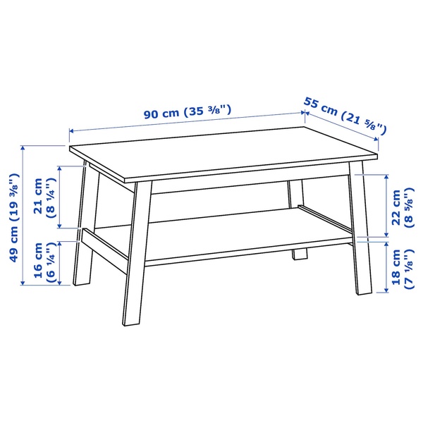 IKEA Журнальный столик, белый LUNNARP, 103.514.41 10351441 фото