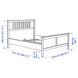 IKEA HEMNES (ІKEA ХЕМНЭС), Каркас ліжка, біла морилка, 140х200 см., 899.315.60 89931560 фото 7