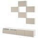 IKEA BESTA (ІKEA БЕСТА), Тумба під ТВ, білий Lappviken/світло-сіро-бежевий, 240x42x230 см, 994.768.19 99476819 фото 2