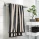 IKEA Рушник банний, чорний/світло-бежевий в смужку SL&Aring;NH&Ouml;STMAL, 705.760.27 70576027 фото 3