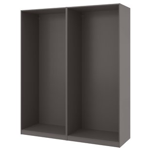 IKEA PAX (ИКЕА ПАКС), 2 каркаса гардероба, темно-серые, 200x58x236 см, 794.321.81 79432181 фото