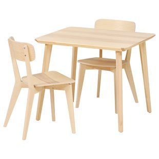 IKEA Стіл та 2 стільці, ясеневий шпон/ясеневий шпон LISABO / LISABO, 795.450.79 79545079 фото