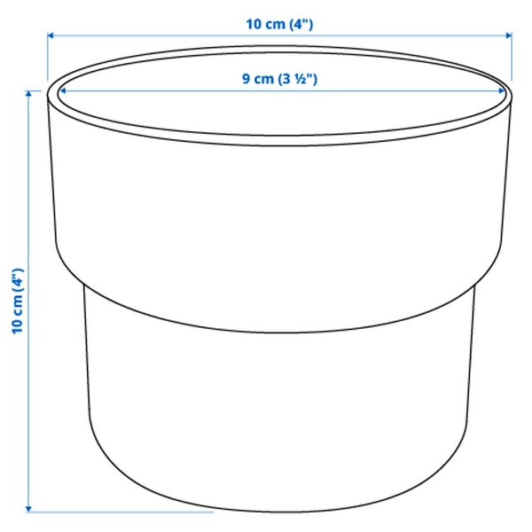 IKEA Кашпо FORENLIG (ИКЕА FÖRENLIG), Оболочка горшка, внутри/снаружи белый, 9 см, 704.548.13 70454813 фото