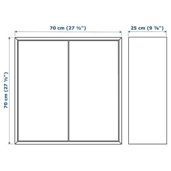 IKEA Комбінація навісної шафи, білий/горіх EKET, 294.926.91 29492691 фото