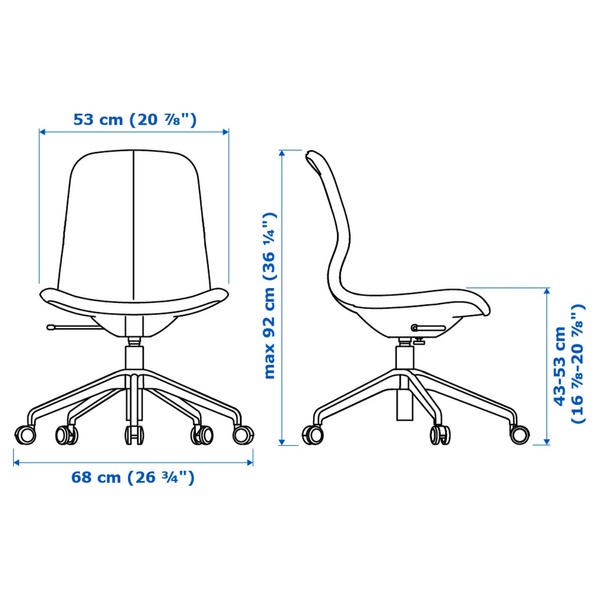 IKEA LANGFJALL (ИКЕА ЛАНГФЬЯЛЛЬ), Стул для конференций, Gunnared бежевый/белый, 192.523.66 19252366 фото