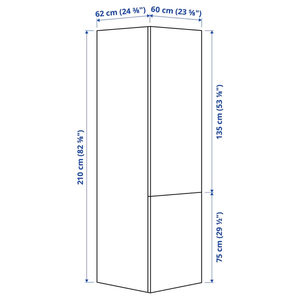 IKEA ENHET (ИКЕА ЭНХЕТ), Книжный шкаф, белый/бледный серо-зеленый, 60x62x210 см, 994.973.17 99497317 фото