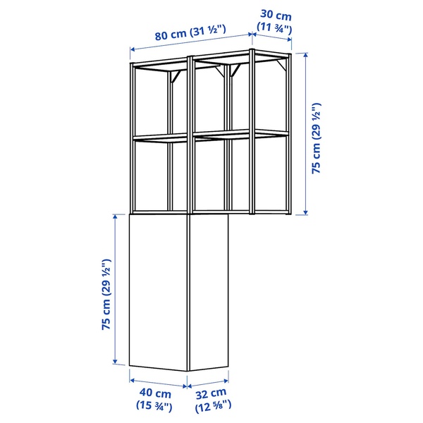 IKEA PLATSA (ИКЕА ПЛАТСА), Шкаф 3 дверцы + 6 ящиков, белый/Фонн белый, 300х57х181 см, 794.369.66 59548007 фото