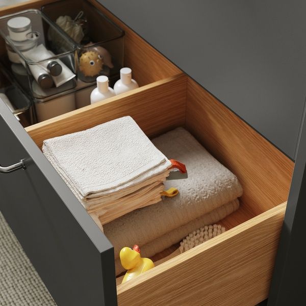 IKEA Тумба під умивальник з ящиками, темно-сіра HAVB&Auml;CK, 705.350.65 70535065 фото