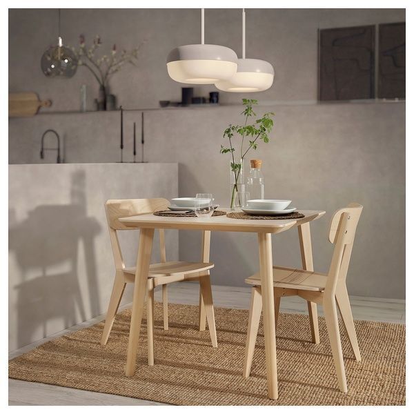 IKEA Стіл та 2 стільці, ясеневий шпон/ясеневий шпон LISABO / LISABO, 795.450.79 79545079 фото