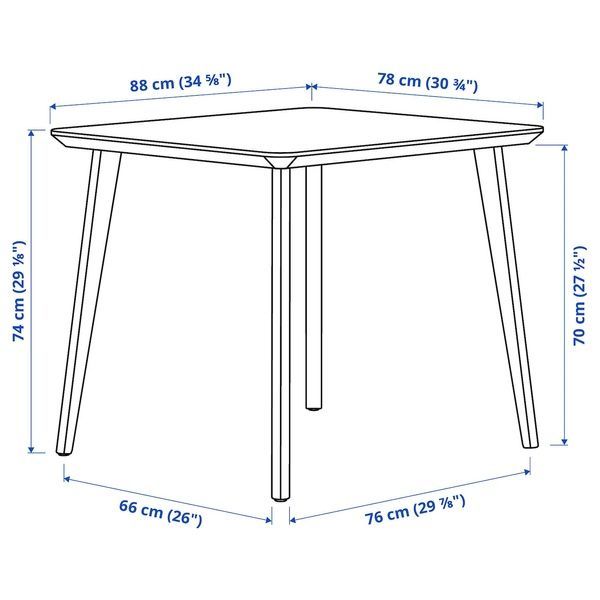 IKEA Стіл та 2 стільці, ясеневий шпон/ясеневий шпон LISABO / LISABO, 795.450.79 79545079 фото