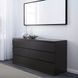 IKEA MALM (ИКЕА МАЛЬМ), Комплект мебели для спальни из 4-х предметов, черно-коричневый, 140x200 см, 194.882.13 19488213 фото 8