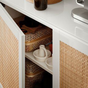 IKEA Двері, біла/плетена тополя STUDSVIKEN, 704.682.40 70468240 фото