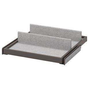 IKEA Висувний піднос з вставкою для взуття, темно-сірий/світло-сірий KOMPLEMENT, 594.370.28 59437028 фото