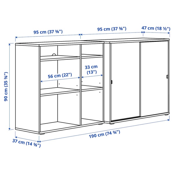 IKEA VIHALS (ІKEA ВИХАЛЫ), Книжкова шафа, біла, 190x47x90 см, 294.406.16 29440616 фото