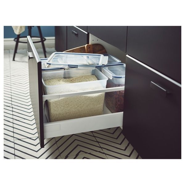 IKEA Контейнер для їжі з кришкою, прямокутний/пластиковий IKEA 365+, 792.767.60 79276760 фото