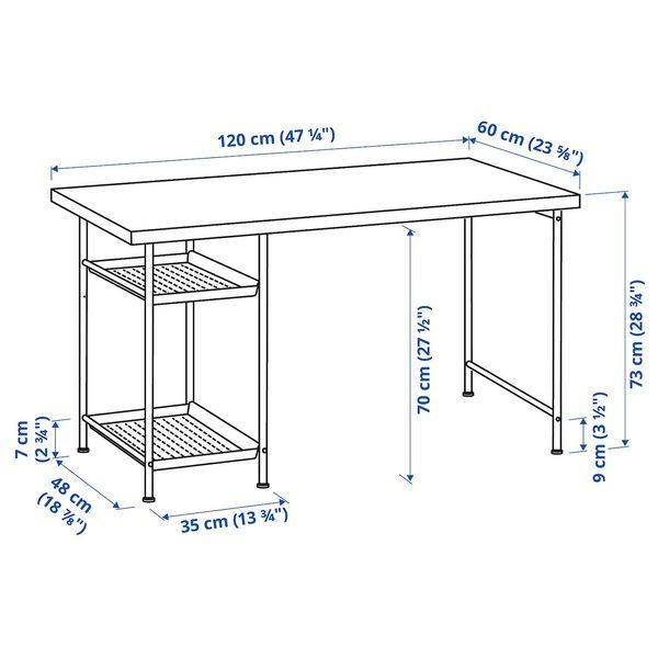 IKEA Письменный стол, дуб беленый/белый LAGKAPTEN / SP&Auml;ND, 595.636.15 59563615 фото