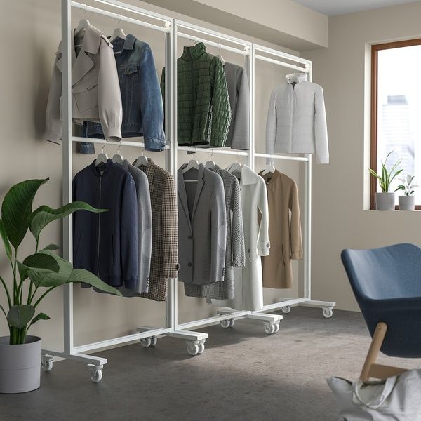 IKEA Каркас на колесах/штанга с кронштейном/полка, белый MITTZON, 295.364.21 29536421 фото