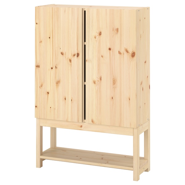 IKEA IVAR (ИКЕА ИВАР), Книжный шкаф со шкафом, сосна, 80x30x120 см, 294.223.30 29422330 фото