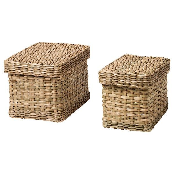 IKEA Коробка з кришкою 2 шт, морська трава LURPASSA, 504.809.12 50480912 фото