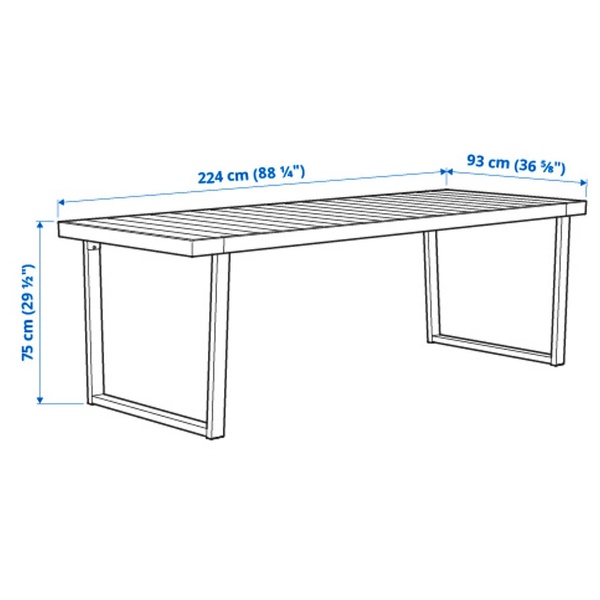 IKEA Стіл+6 стільців вуличний темно-сірий/коричневий VÄRMANSÖ, 595.002.13 59500213 фото