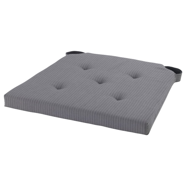 IKEA JUSTINA (ІKEA Джастин), Подушка для стільця, сіра, 35/42x40x4,0 см, 601.750.06 60175006 фото