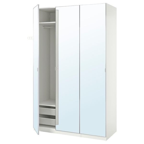 IKEA Гардероб-комбинация, белый/зеркало PAX / &Aring;HEIM, 693.961.74 69396174 фото