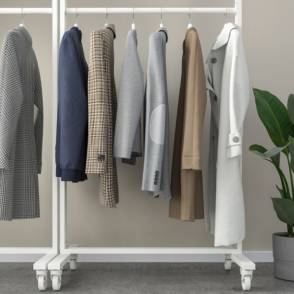 IKEA Каркас на колесах/штанга с кронштейном/полка, белый MITTZON, 295.364.21 29536421 фото