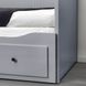 IKEA HEMNES (ИКЕА ХЕМНЭС), Кушетка с 3 ящиками, 2 матрасами, серый/фирма Ваннарейд, 80х200 см, 993.909.48 99390948 фото 6