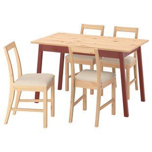 IKEA Стіл і 4 стільці, світло-коричнева морилка червона морилка/Katorp натуральна світло-коричнева морилка PINNTORP / PINNTORP, 895.702.33 89570233 фото