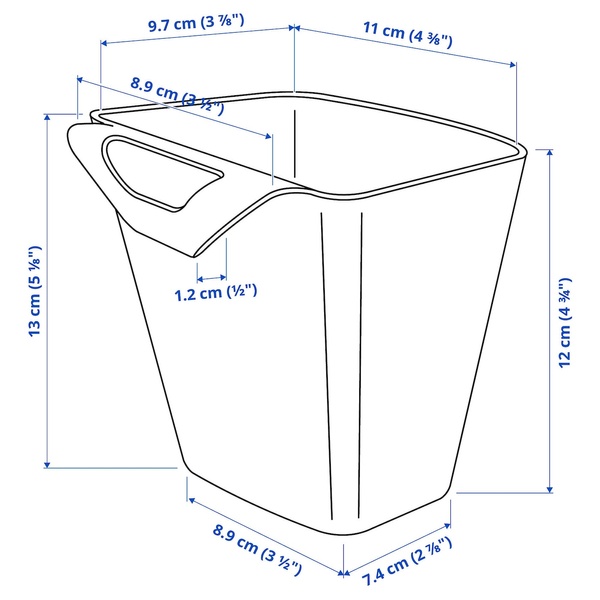 IKEA SUNNERSTA (ІKEA САННЕРСТ), Контейнер світло-жовтий, 12х11 см., 105.561.74 10556174 фото