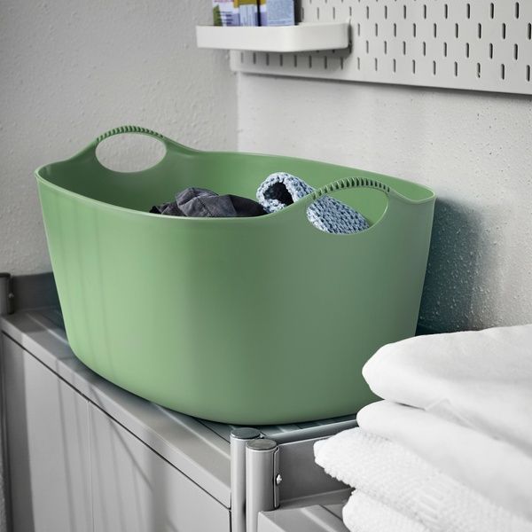 IKEA Кошик для білизни Flexi, всередині/зовні, зелений TORKIS, 205.791.65 20579165 фото