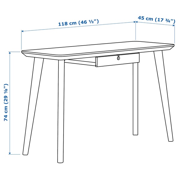 IKEA Письмовий стіл, ясеневий шпон LISABO, 302.990.70 30299070 фото